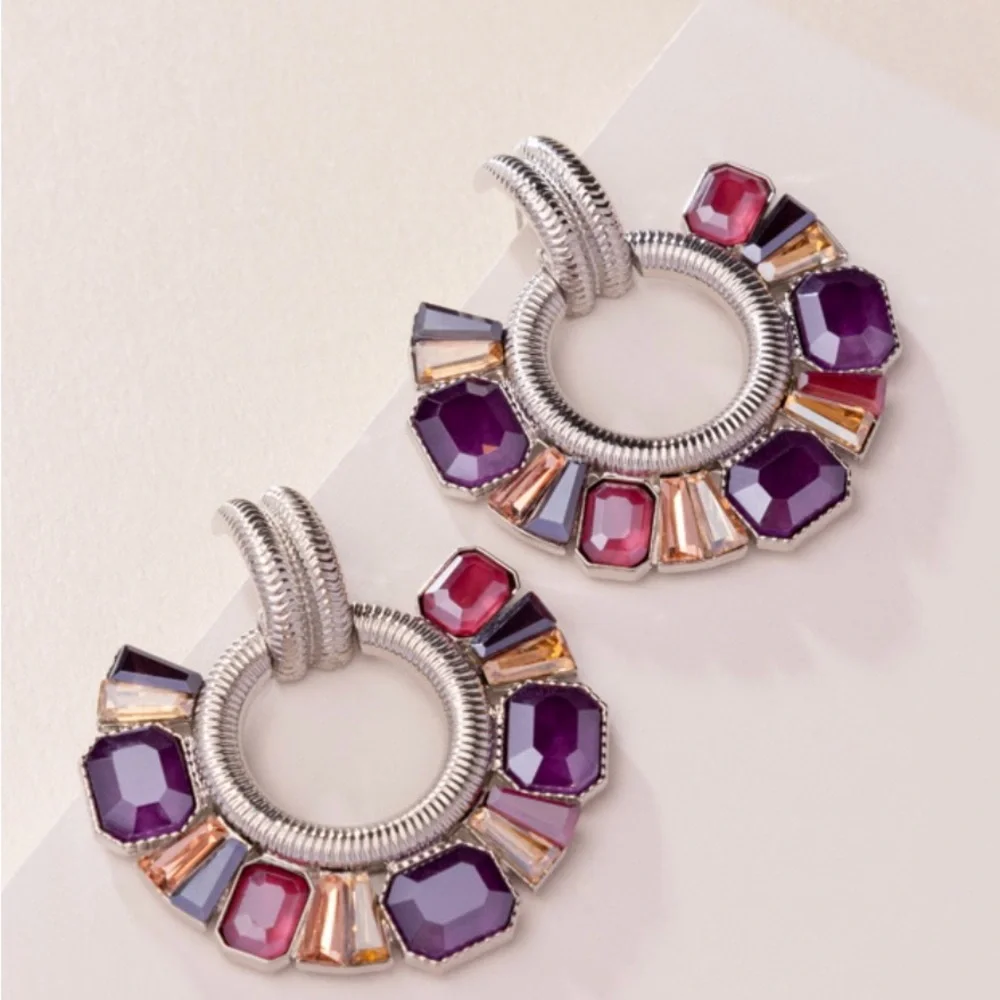 Courteous Chic - Purple Earrings - Picture 2 of 3
